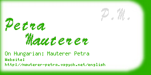 petra mauterer business card